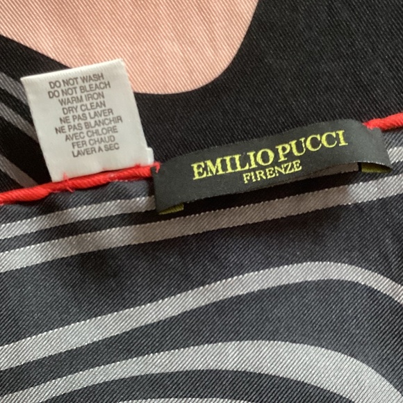 Emilio Pucci Large 100% Silk Square Scarf Abstract Pattern Box Included Gorgeous - Picture 11 of 11